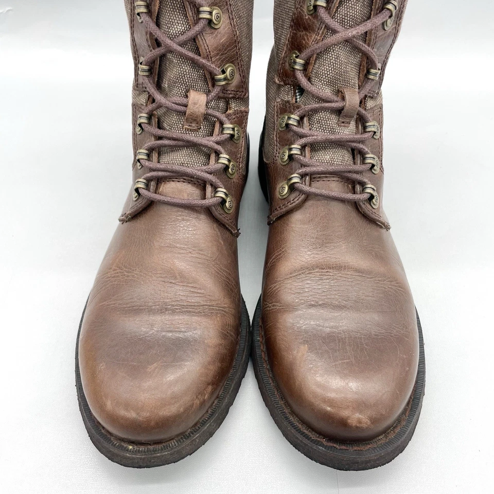 Durango Mujer 8.5M Drifter 8" Botas de Combate Zapatos Café Marrón Cuero Militay Foto 4 de 4