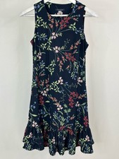 TOMMY HILFIGER NWT Floral Classic Stretch Shift Size 4 Navy Floral Women Dress