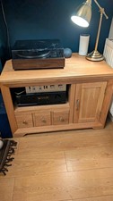 Oak TV stand.