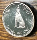 1967 Canada Wolf 50 Cents Choice White Cameo BU PL CHRC