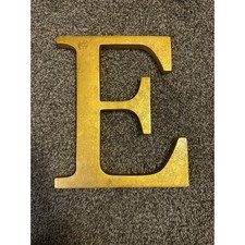 Pottery Barn decorative gold "E" letter