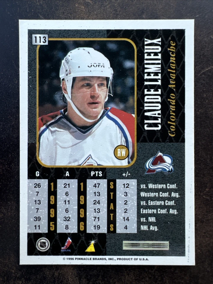1996-97 Pinnacle Summit - Claude Lemieux #113 Metal - Image 2 of 2