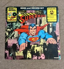 Vintage 1976 Superman Book And Record Set Vinyl Lp By Power Records Not Tested