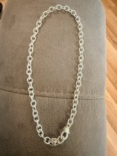 Judith Ripka 925 Sterling Silver Textured Rolo Link Key Heart Pendant Necklace