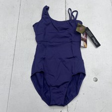 So Danca Leotard Womens Small Mid Blue Asymmetrical One Shoulder TP155 Ballet