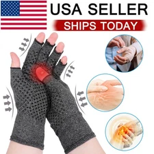 Men & Women Arthritis Compression Gloves Fingerless Anti-Slip for Hand Arthritis