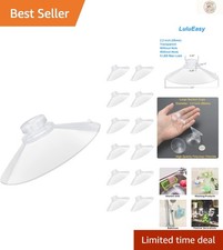 12 Large 2.2 Inch Heavy-Duty Clear Suction Cups for Home Organization