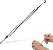 Dual Head Facial Reflexology Tools, Stainless Steel Face Acupressure Pen Portabl