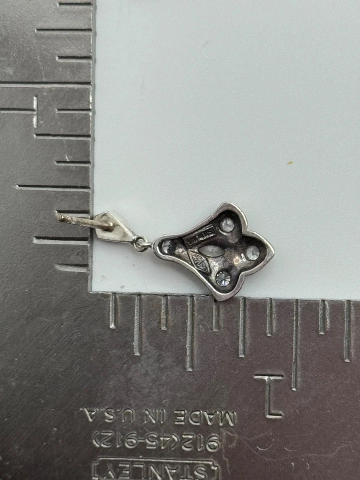 Judith Jack Sterling Silver Marcasite & CZ Dangle Earrings - Image 2 of 4