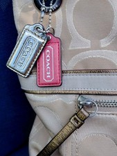 Coach Signature Tote Bag Beige/Brown/White