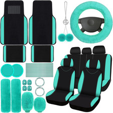 Car Seat Cover Full Set For Women Soft Plush Cover For Front Rear Seats Plus