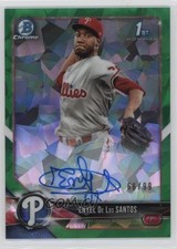 2018 Bowman Chrome Prospect 66/99 Enyel de los Santos #BCPA-EDL Auto 15sd