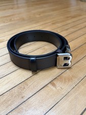NWOT Bally B-Buckle Reversible Leather Belt Black/Brown Men's Sz. 44/110