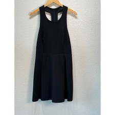 Lulus Womens Black Cutout Back Fit and Flare Mini Dress XL Sleeveless Racerback