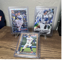 Topps Bowman Chrome 3-Card Lot Shohei Ohtani & Miguel Rojas Los Angeles Dodgers