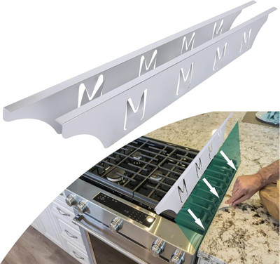 Stove Counter Gap Cover Filler, Range Trim Kit, Aluminum Don'T Melt like Silicon
