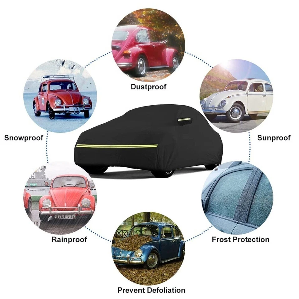 Cubierta de coche impermeable para todo tipo de clima para Volkswagen Beetle Sedán 1960-1980 NUEVO Foto 3 de 4