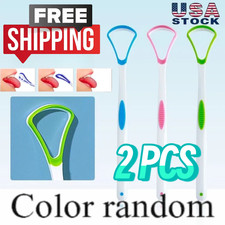 2 Pcs Tongue Scraper Cleaners  Oral Hygiene Tool for Adults  Kids, Fresh Breath
