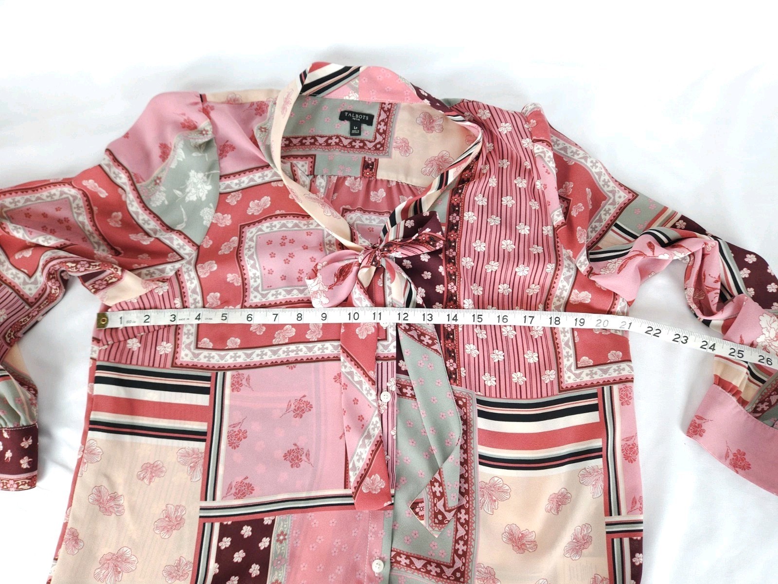 Talbots LP Patchwork Floral Button Down Shirt Pin… - image 5