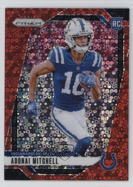 2024 Panini Prizm Rookies No Huddle Red Prizm 60/75 Adonai Mitchell #303 1n42