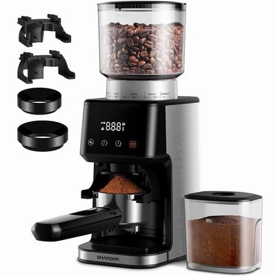 Kaffeemühle mit konischem Grat elektrisch für Espresso mit Präzisionselektronik