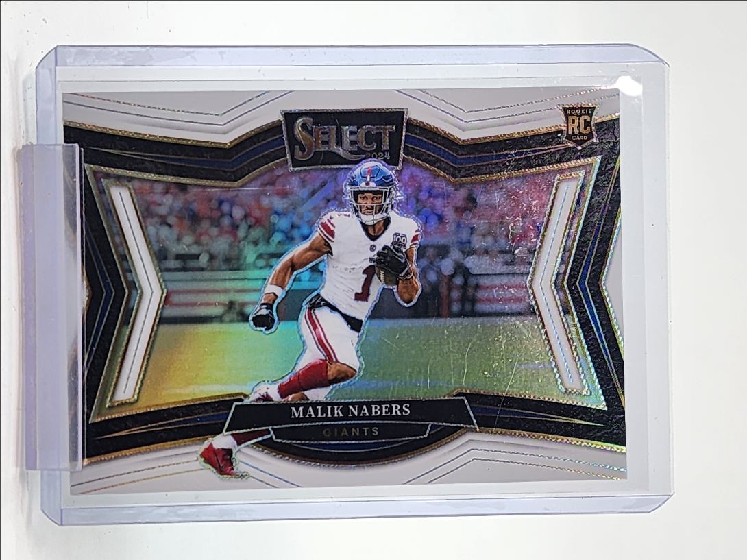MALIK NABERS 2024 SELECT FIELD LEVEL ROOKIE WHITE PRIZM GIANTS RC /35 Q3562