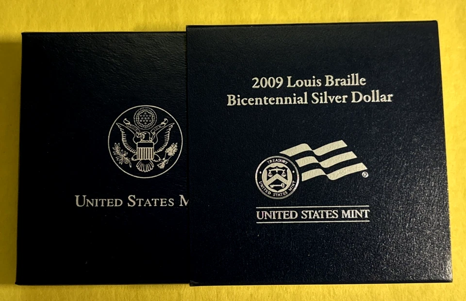 2009 P Louis Braille Bicentennial Silver Dollar Proof COA & OGP - Image 4 of 4