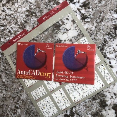 Autodesk AutoCAD LT 97 PC Vintage Software CD ROM Box & Learning Assistance Vtg