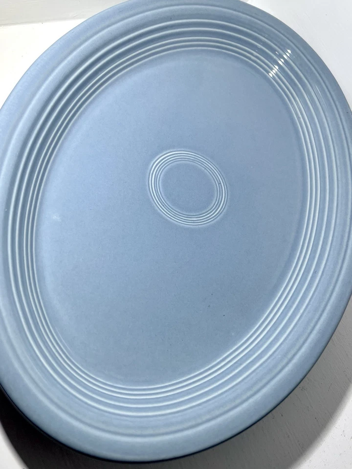Fiesta Periwinkle Blue 13” Oval Platter HLC ca. 1989 - 2006 - Image 3 of 4