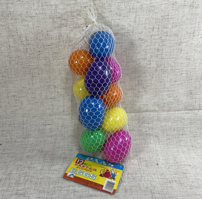 Vintage Easter Plastic Eggs Paas Pack of 11 Made In Korea Open Package
