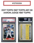 2017 Topps Aaron Judge #87-58 RC 1987 Topps 30th Anniversary NY Yankees PSA 9 🔥
