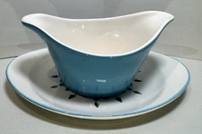 Marcrest MCM Swiss Alpine Chalet Gravy Boat and under tray plate EUC