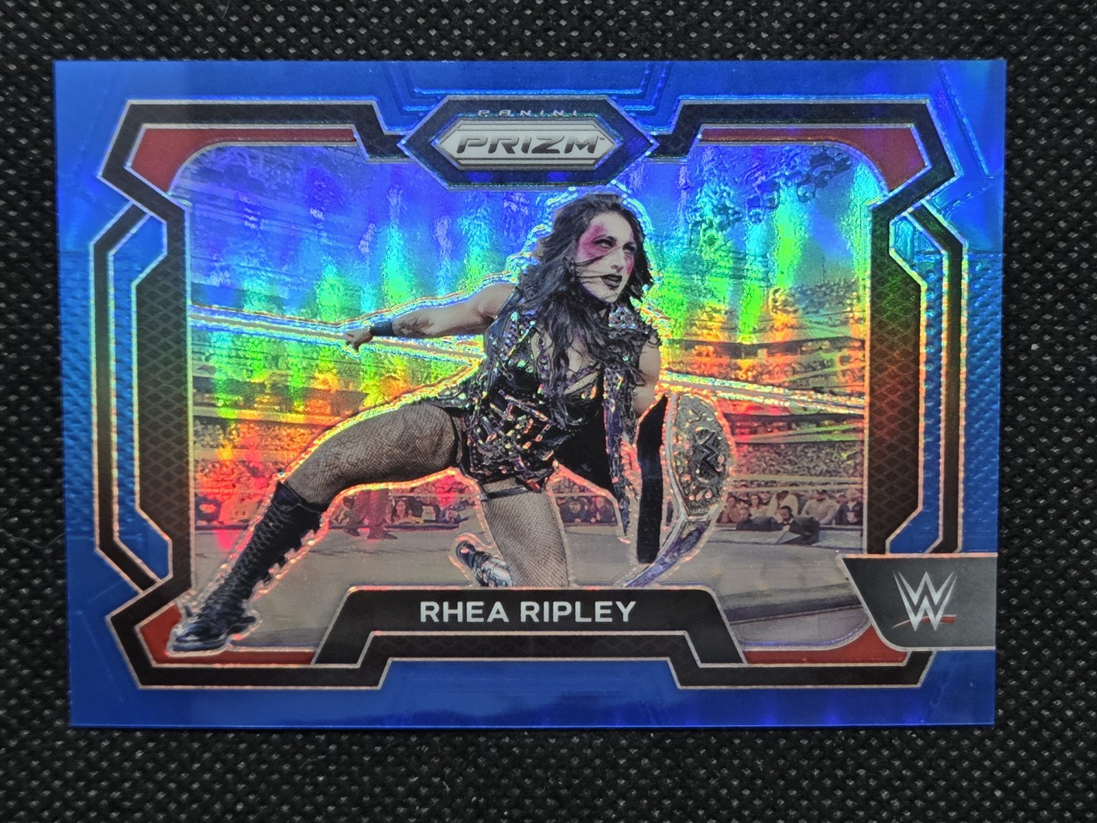 2024 WWE Panini Prizm #37 RHEA RIPLEY Blue Prizm /199