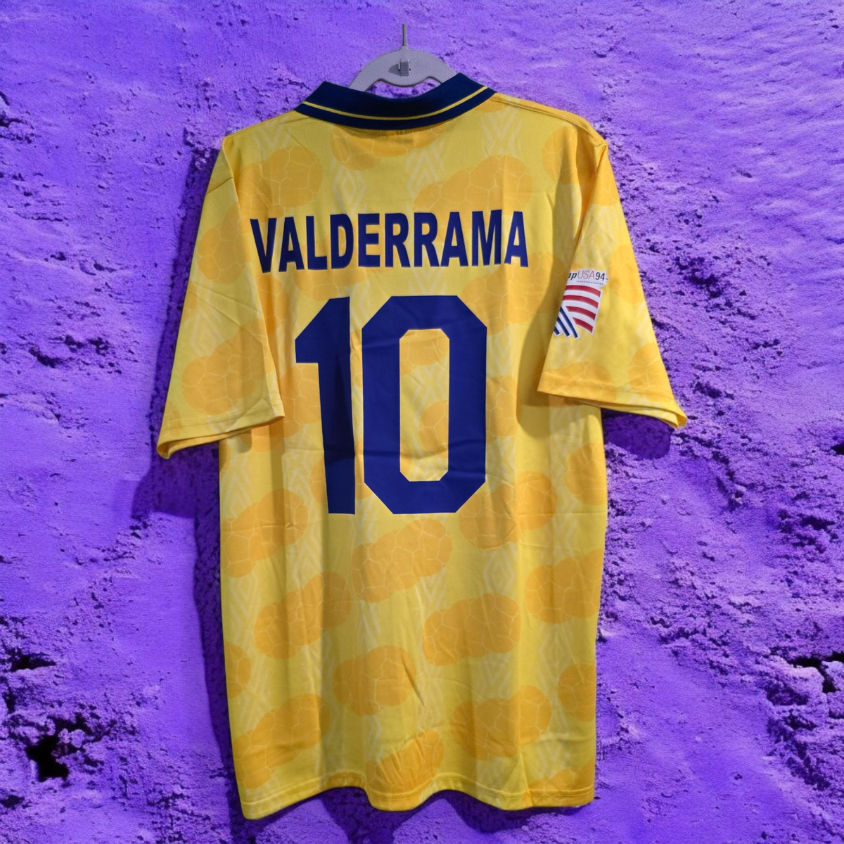 COLOMBIA Home World Cup 1994 - Retro - Soccer - VALDERRAMA - XL
