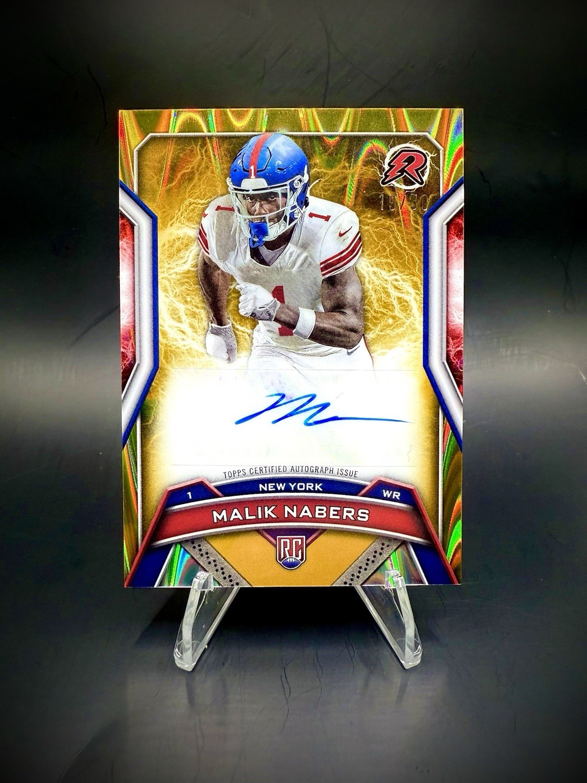 2024 Topps Resurgence - Malik Nabers Resurgence Rookie Auto Gold Power Surge /50