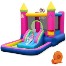 Inflatable Bounce House Cute Princess Bouncy Castle 520W Blower Kids Toy Play