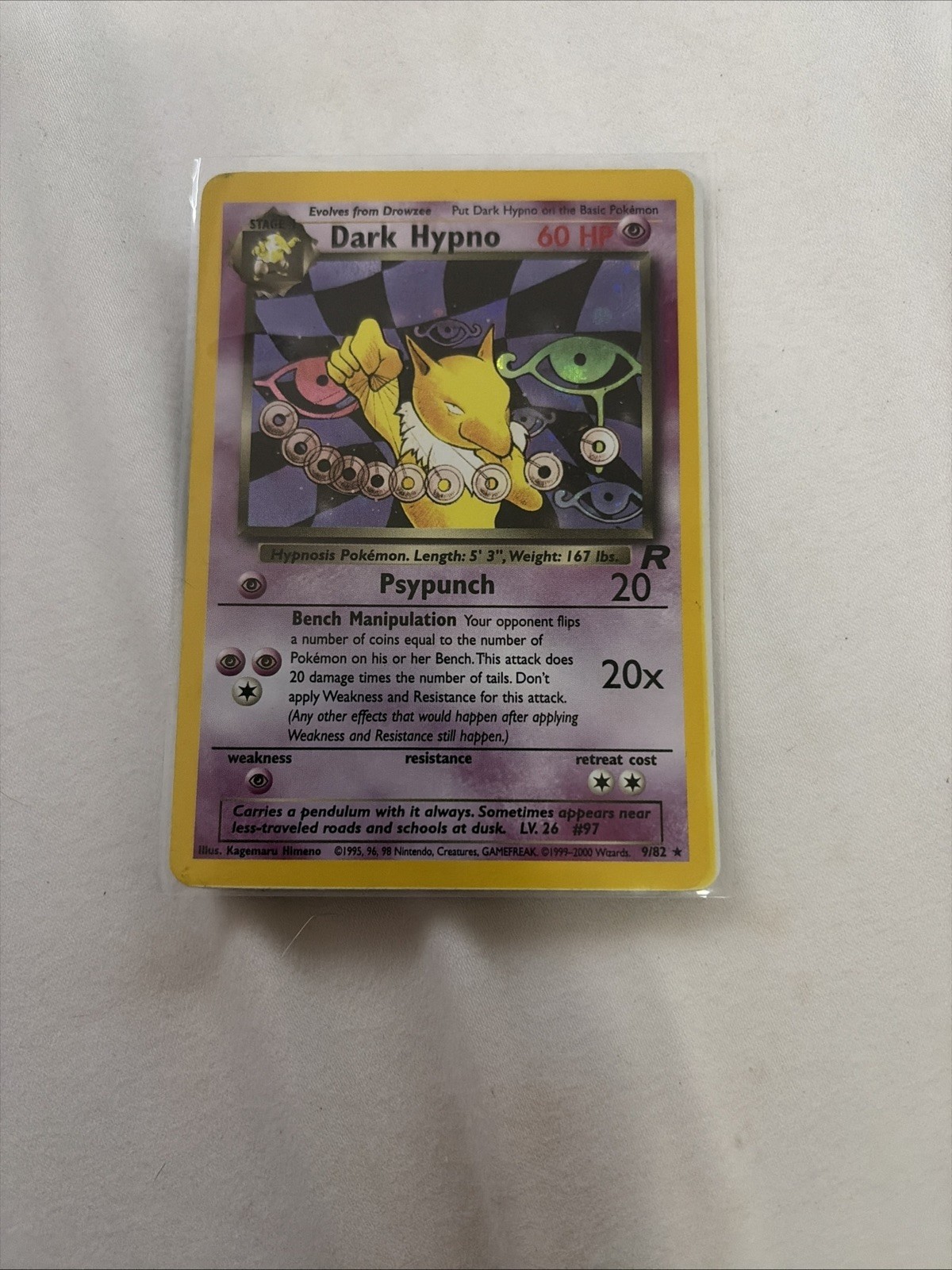 Dark Hypno - Team Rocket - 9/82 - Holo Rare - Pokemon TCG - NM