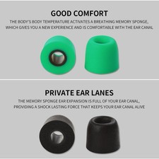 5 Pairs Earphone Tips 4.9mm Memory Foam Tips Ear Pads For In-ear Earphone