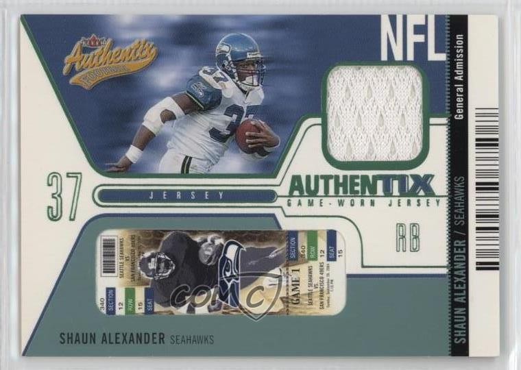 2004 Fleer Authentix Jersey General Admissions Green 115/170 Shaun Alexander 2z8