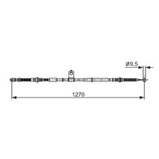 1x ORIGINAL® Bosch Seilzug, Feststellbremse Links passend für Mazda MX-5 III