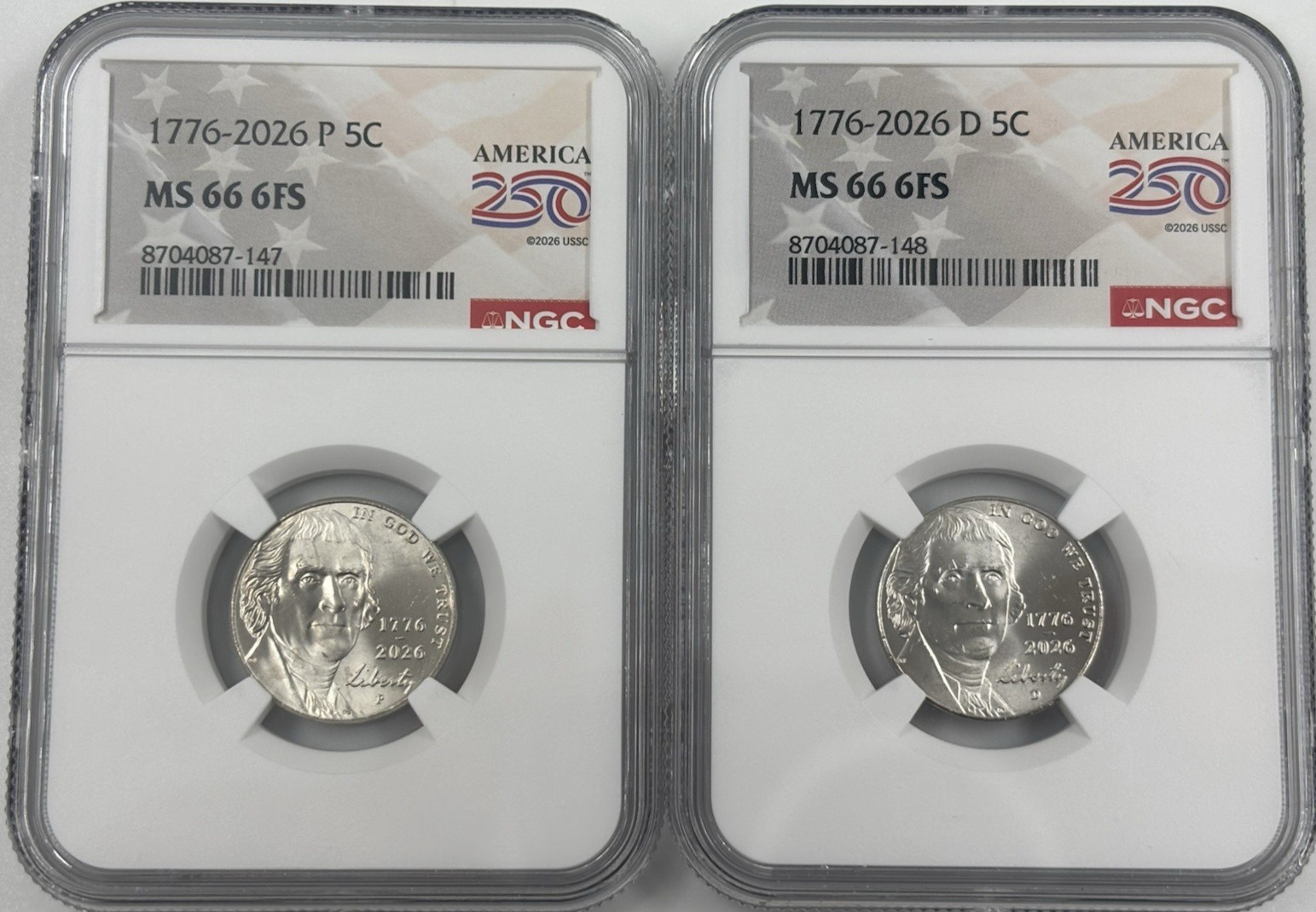 1776 2026 P D JEFFERSON NICKEL NGC semiquincentennial MS66 6FS ⭐SHIPS NOW!⭐