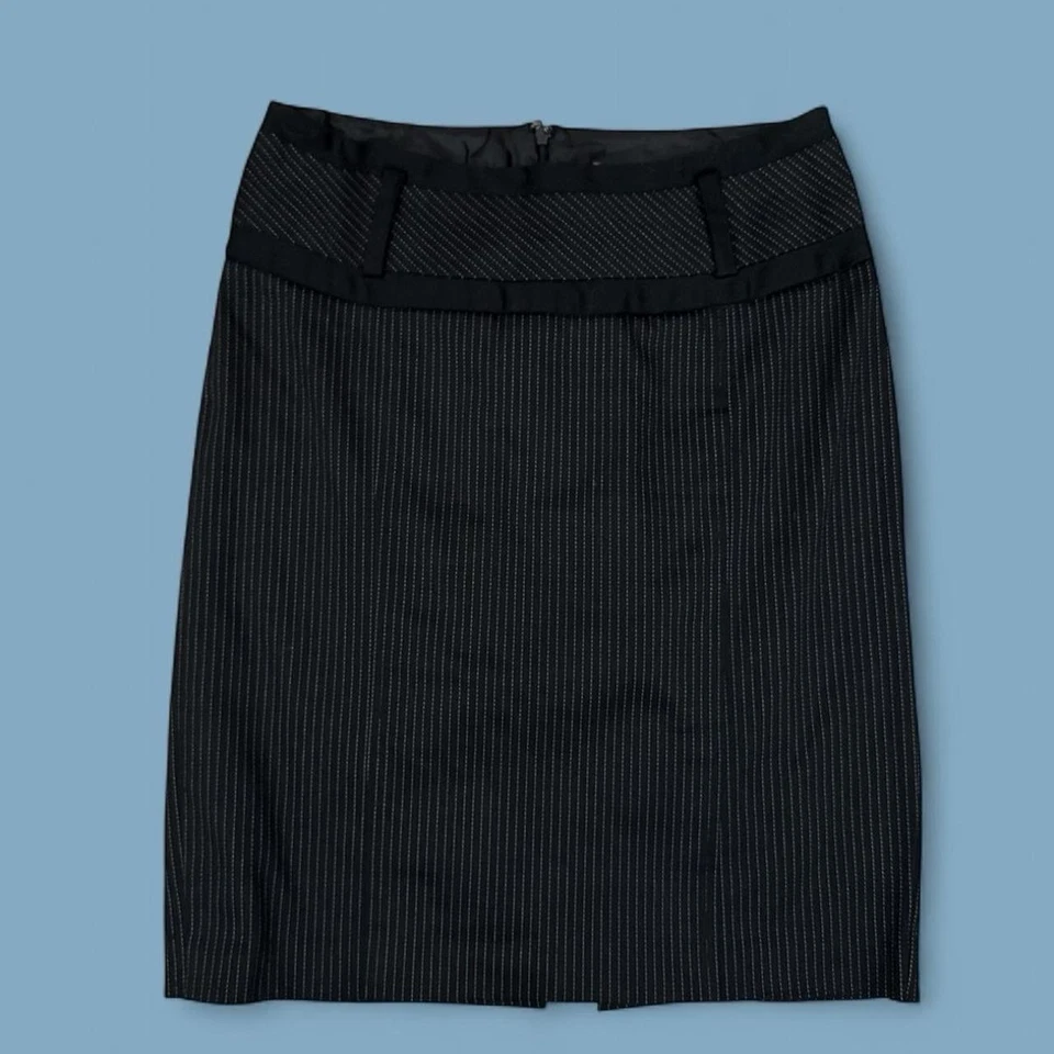 Falda lápiz Y2K Stitch PinStripe Mob Oficina Sirena Trabajo Negocios Salir 26 Foto 4 de 4