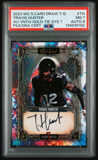 2024 Wild Card Travis Hunter Tie-Dye Auto 2/2 PSA 7 AUTO 8 RC Jaguars