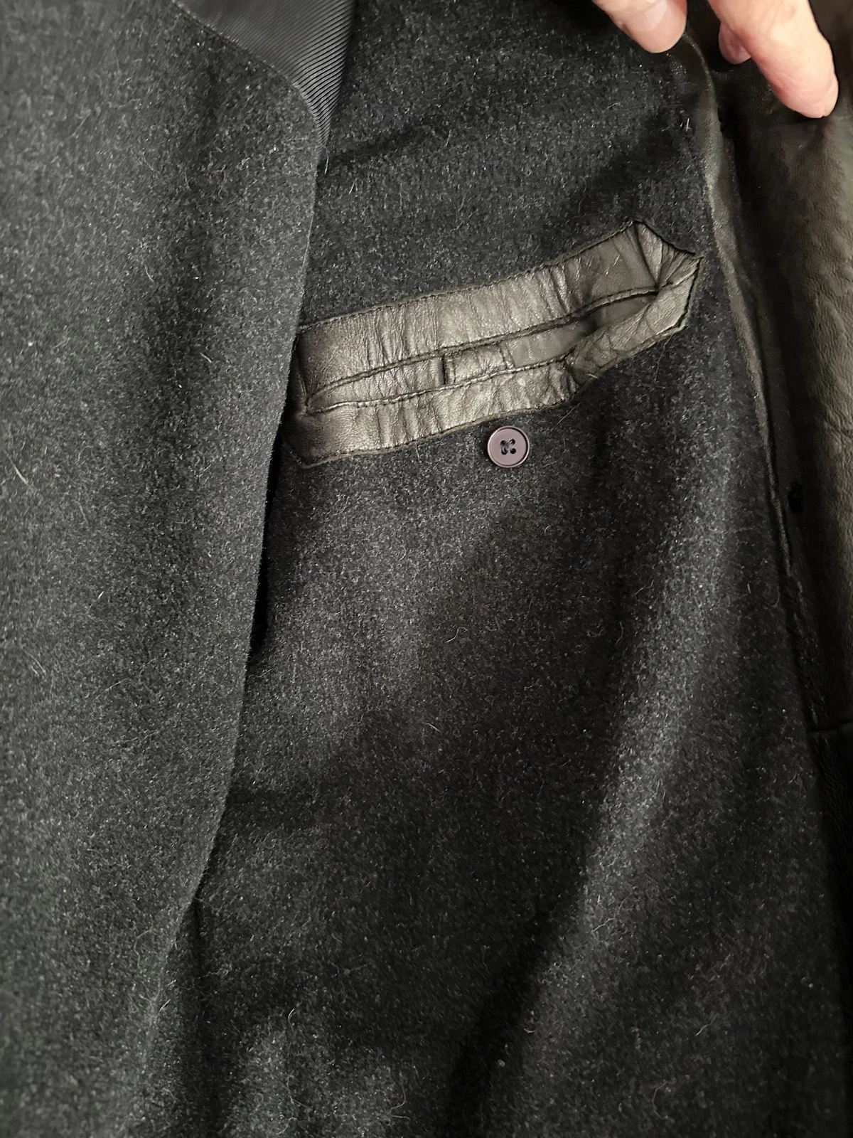 Superb Heavy Vintage Leather Jacket from Calvin Klein Collection (1995) Size M image 7