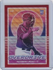2021 Panini Overdrive KEIBERT RUIZ Dodgers Nationals RUBY WAVE Rookie  #'d /199