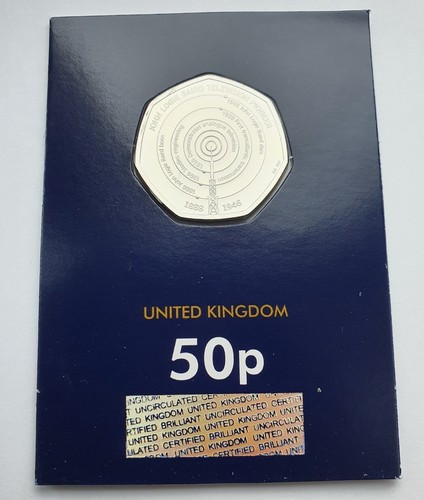 2021 Royal Mint - John Logie Baird 50p Fifty Pence Coin BU Change Checker Card - Picture 2 of 5