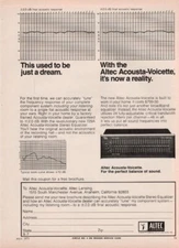 Altec - Acousta-Voicette Equalizer  - Original Magazine Ad - 1971