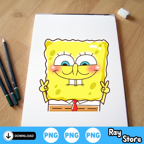 Sponge and Patrick Png, Friends Png, SpongeBob SquarePants Png, Patrick Star tee - 第 2/4 張圖片