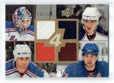 08-09 UD Fab Four  Lundqvist--Zherdev--Gomez--Drury  /100  Quad Jerseys