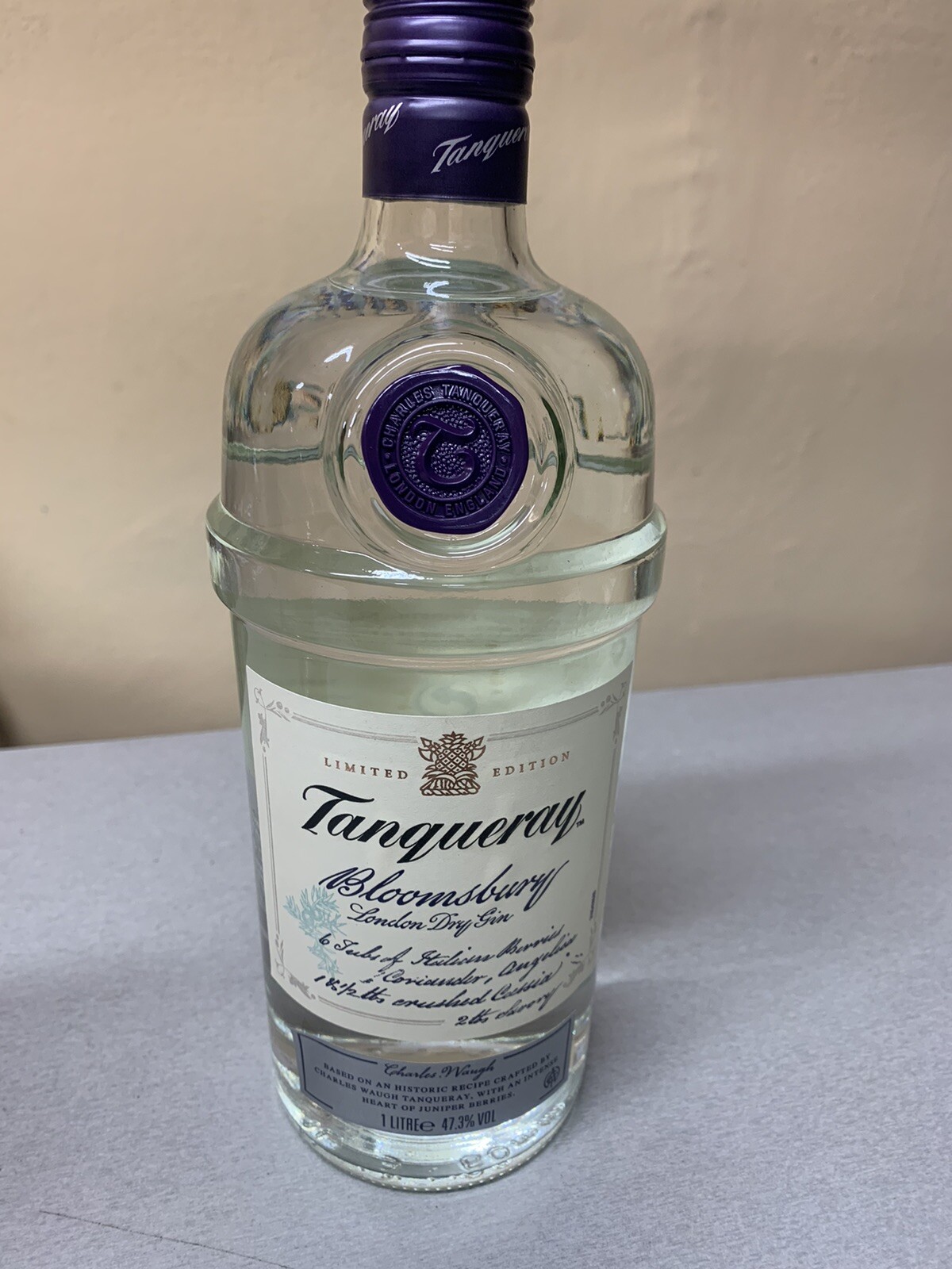 Tanqueray Bloomsbury London Dry Gin 47,3 1 Liter „Limited Edition“ eBay